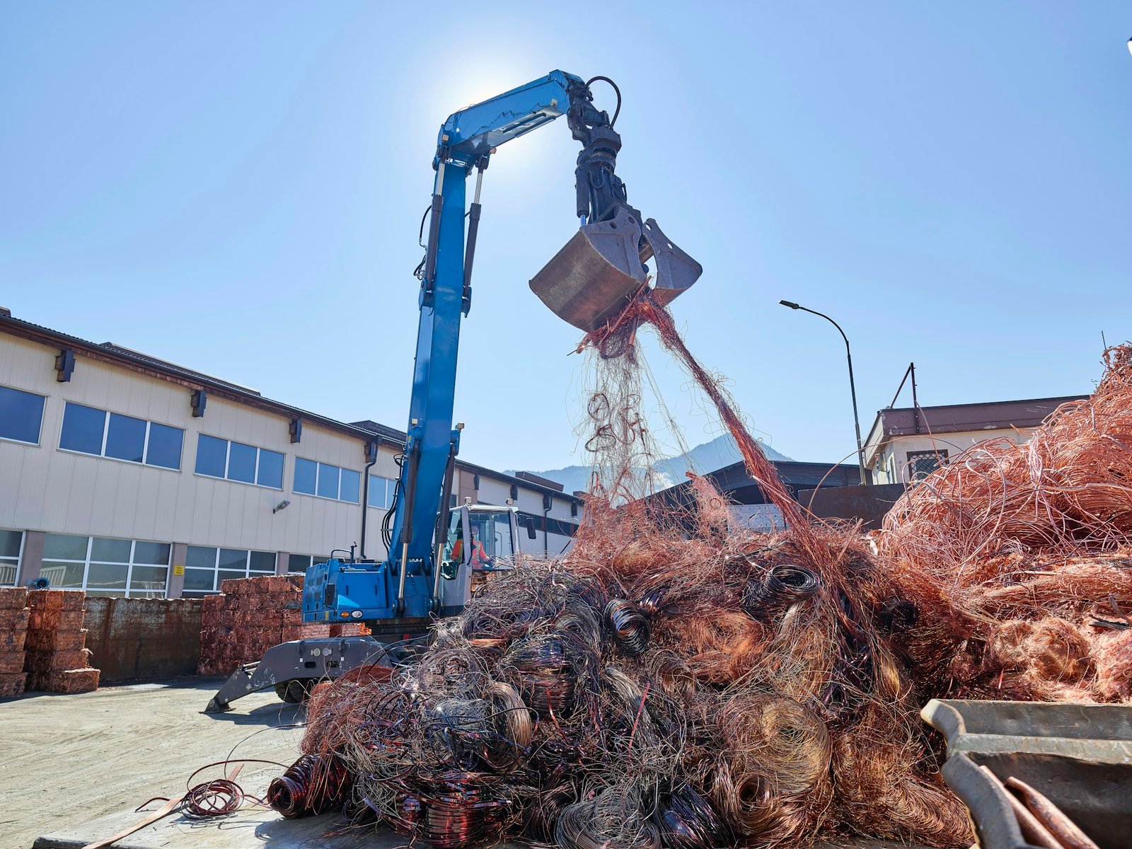 Austria, Tyrol, Brixlegg, Electronic copper wires being recycled in junkyard